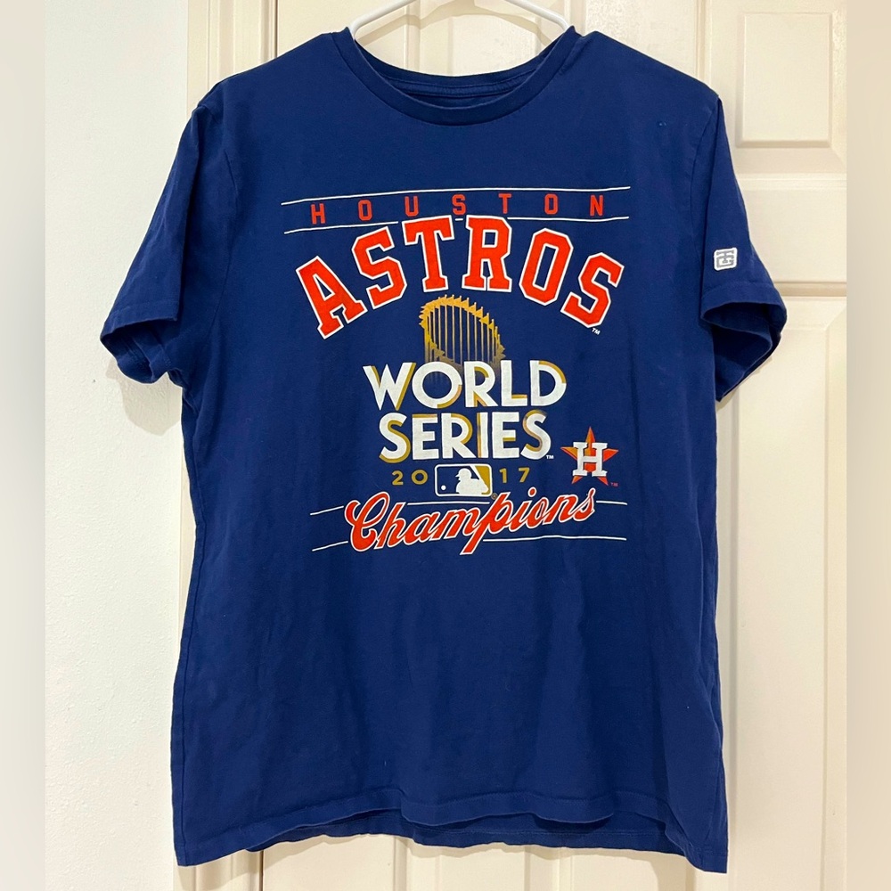Houston Astros 2017 World Series Championships Short Sleeve Tee size large